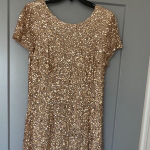 Adrianna Papell evening gown, short train